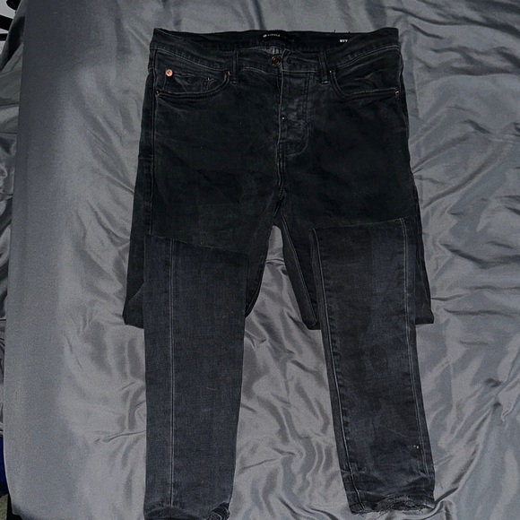 Kids Black Purple Brand Jeans - Picture 1 of 3